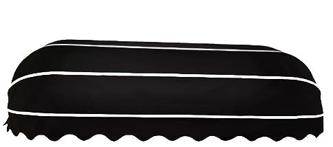 Französisch Gebogen Einziehbar Markise, Einziehbar Pavillon Außenüberdachung, Verdickt Aluminiumhalterung, Anpassbare Größe, für Garten, Terrasse, Geschäfte, Vereine ( Farbe : Schwarz , Größe : 145X60