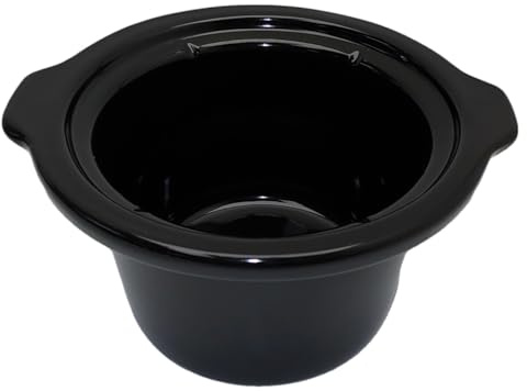 Comprueba el tamaño antes de comprar, pequeño, 1.5 cuartos de galón. Olla de cerámica de repuesto de 1.5 cuartos de galón, apta para lavavajillas, olla de cocción lenta