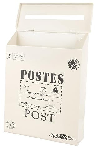 SEWOART Vintage Briefkasten Mit Zeitungsfach Amerikanischer Stil Wandbriefkasten Für Garten Büro Und Zuhause Stabil Und Langlebig Als Vorschlagsbox Für Persönlichen Gebrauch