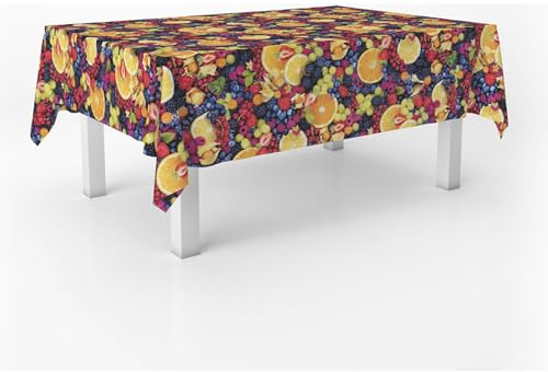 ECOMMERC3 | Tovaglia in tela cerata dimensioni 180x140 cm repellente macchie - Tovaglia in tela cerata color FRUITS 100% Made in Spain non trasferisce liquidi