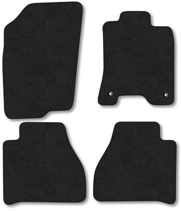 Compatible with Nissan Navara (2015-2022) Carpet Car Mats | Black Edge Trim Tailored Fit Floor Mats Full Coverage Protection Accessories Easy Clean Anti Slip Made in the UK