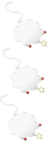 BESPORTBLE 3stücke Parrot Cage Mirror Spielzeug Für Vögel Mit Glocke Selbstunterhaltungs-Mirror Für Papageien Wellensittiche Hühner Und Liebesvögel Große Acrylspiegel-Dekoration Für