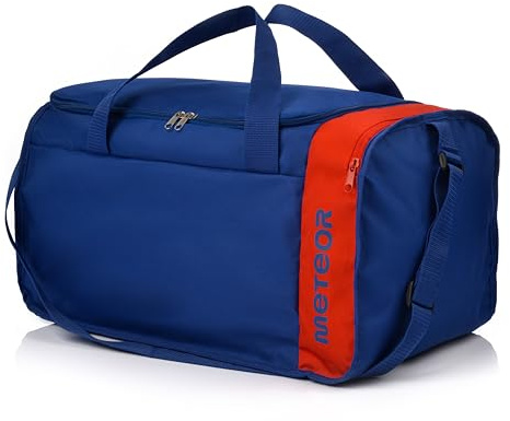 sportväska gymväska holdall män kvinnor duffel axel fitnessväska poolväska resor semesterrem sportväska kabinbagage veckoslut över natten camping liten 20L stor 40L (1, Blue/Raspberry, 40 L)