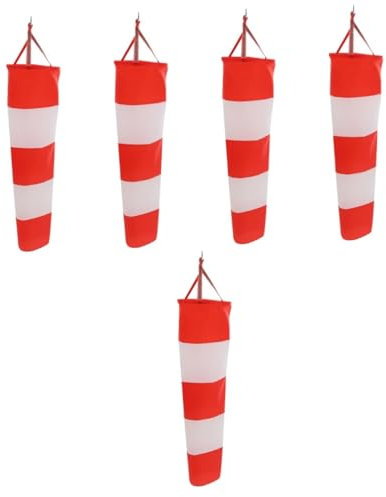 Milisten 5 Pièces girouette étanche Cintre pour Plantes Lampes de Jardin à énergie Solaire Usine Dehors Etagere Jardin Le Jardin Pendentif Manche à Vent Manche à air extérieure Tissu Oxford