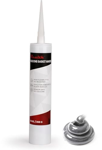 Realth Hochtemperatur Silikon Dichtmasse/Dichtsilikon RTV 368g 1PC Grau | Hitzebeständig, ölbeständig Hochfeste Dichtstoffe, für die Reparatur von Kfz-Motorradmaschinen Industrie