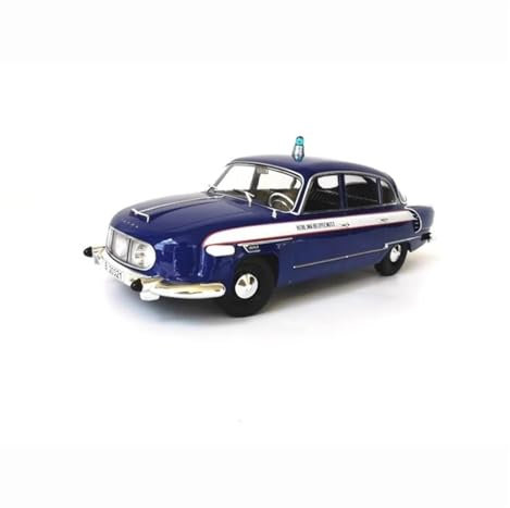 YRXIAO Metall-Automodelle bausatz Druckguss-Maßstab 1:18 Für Tatra 603 Polizeiauto Legierung Automodell Fans-Kollektion Heimdekoration Metallornamente Für Wohndekorationen