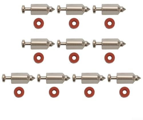 YUANGANG 10 Paar Vergaser-Schwimmerventil-Nadelsitz-Kit, Rasenmäher Motor Vergaser Schwimmerventil Nadelsitz Kit für Motorwartung