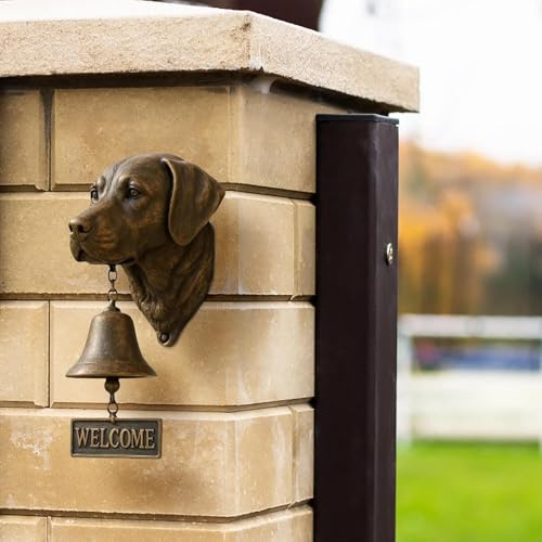 Generisch Gusseisen Hund Willkommen Türglocke, Willkommens-Türklingel für Hunde, Retro Metall Außen Bauernhaus Vintage Türglocke für Haustür, Hängende Wandmontage Hundekopf Kopfform Dekoration (#H)