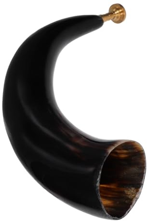BESPORTBLE Wikingerhorn Aus Natürlichem Ochsenhorn Lauter Klang 30-35cm Outdoor Cosplay Piratenhorn Für Halloween Und Party