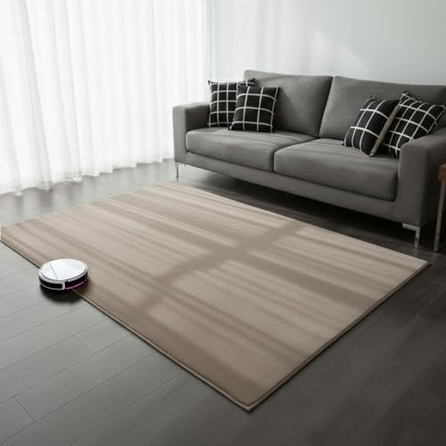 VIMODA Teppich Wohnzimmer Schlafzimmer Ultra Weich – Modern, super flauschig & weich, dicht gewebt,Maße:160x230 cm;Farbe:Taupe