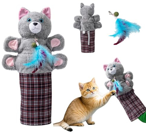 AUNGKWANG Katzen Wrestling Handschuh, Katzen Wrestling Handschuhe, Katzenspielzeug, Katzens Plüschpuppe mit Robuster Polsterung, Lustige Katzens Puppe WrestlingSpielzeug, Cat Toys for Indoor Cats