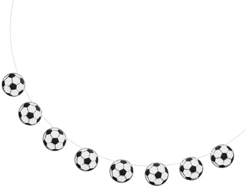 SOIMISS Pancarta de Fútbol Decorativa de Papel Colores Brillantes para Fiestas de Cumpleaños Guirnalda Temática Colgante Adecuado para Decoración de Eventos Deportivos y Celebraciones