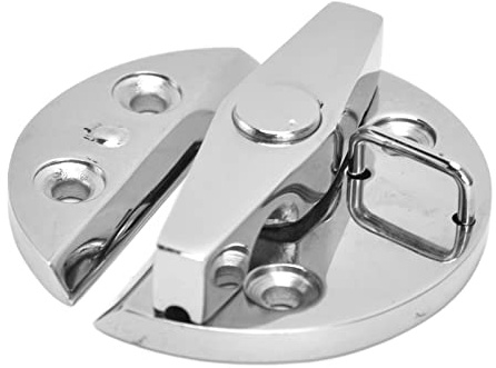 Bewinner Boccaporto per Porta della Barca in Acciaio Inossidabile 316, Pulsante Tondo Marino Chiusura a Scatto Cerniera Resistente con 4 Viti, Semicerchio Resistente alla Corrosione da 58 Mm per