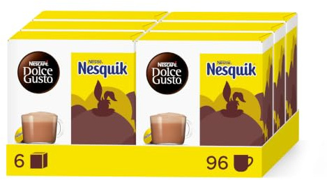 NESCAFÉ Dolce Gusto Nesquik , 96 Capsules de Chocolat , 6 x 16