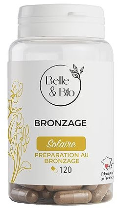 BRONZAGE & FORMATION DU COLLAGÈNE - Vitamines C & E, Anti-Oxydant, Riche en Urucum - 120 gélules - Cure 1 mois