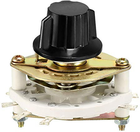 sourcing map 2P3T 2 Pole 3 Position 1 Deck Band Channel Rotary Switch Selector with Plastic Knob