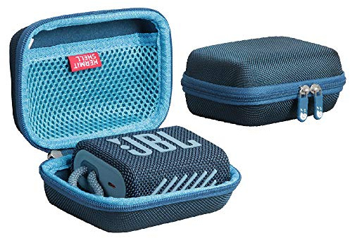 Hermitshell Étui de Transport Rigide pour Enceinte Bluetooth Portable JBL Go 3/JBL Go 4 (Bleu)