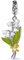 GNOCE Muguet Fleur Pendentif Breloques Perles 925 Argent Sterling Balancent Perles Breloque Ajustement Bracelet/Collier Bijoux Cadeau Pour Femmes Filles Fille