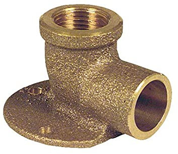 Rotguss-Lötfitting Wandscheibe 12 mm x 1/2 Zoll IG - Typ 4471G, DVGW