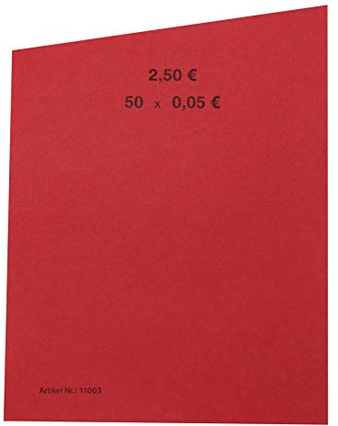 EURO Münzen Handrollpapier 5 Cent Rot EUR Münzrollpapier Kleingeldrolle 10-50 - 100 Stück (100)