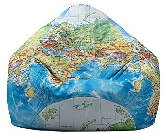 Highdi Sitzsack ohne Füllung für Erwachsene Teenager Aufbewahrung Stofftier Sofa Sack Kissen Sessel BeanBag Sitzsäcke für Outdoor & Indoor Gaming (Blaue Platte,XL:100x120cm)
