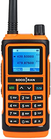 SOCOTRAN UV-17 VHF UHF Dual Band 1000CH 5W Walkie Talkie Scanner with 1.7” Color Screen FM VOX Radio Powerful Handheld Transceiver