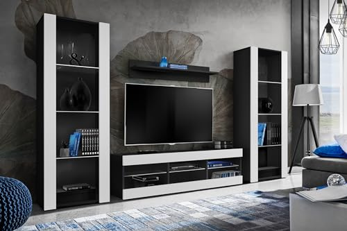 Komodee Ensemble TV Tivoli Grande Noir/Blanc 250x159x35 cm