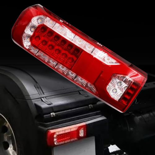 TXBZQKJ LKW Rücklicht Heckleuchte für Actros MP4 MP5 24V Auto Linke/Rechte Rückleuchten Rücklichter Hinten Ersatz, Mit Kennzeichenlicht-Summer,Left-Ⅲ