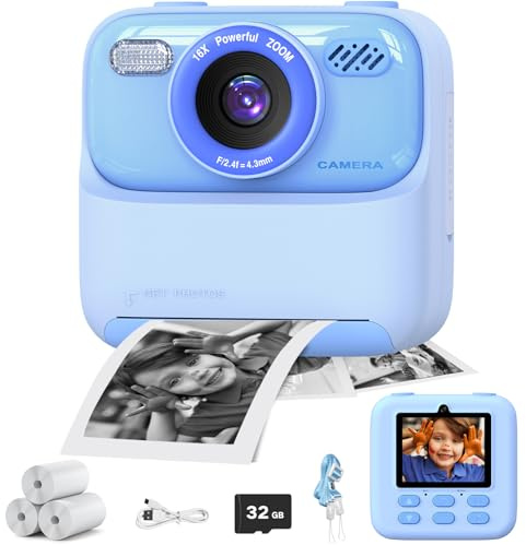 masterbee Appareil Photo Instantané Enfant, Cadeau Filles/Garçons, Appareil Photo Numérique Jouet Enfant, Vidéo HD 1080P Appareil Photo pour Enfants, Cadeaux Enfant de 3 à 12 Ans