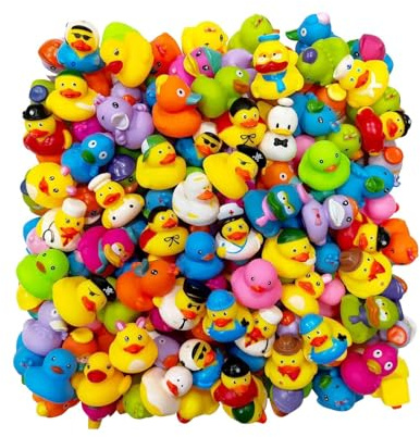 Paperelle da bagno per bambini - 50 pezzi piccoli giocattoli di papera di gomma, papere di gomma | Borsa da trasporto in rete per bambini, , bagno, doccia, giocattoli, vacanze di carnevale, ass