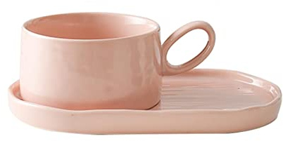 RENYUEH Salad Fruit Bowl Solid Color Soup Bowl with Tray for Tortilla Soup, Oatmeal, Muesli, Large Bowl of Ramen Noodles, Tabletop Dessert Bowl Ramen Bowl