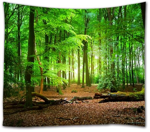 goodbath Forest Tapestry, Nature Woodland Tree Tapestry Wall Hanging for Bedroom Living Room Dorm Home Décor,230x180cm