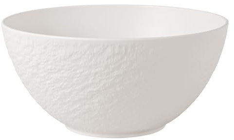 Villeroy & Boch - Manufacture Rock blanc Insalatiera, bianco, lavabile in lavastoviglie, utilizzabile in microonde, design opaco, effetto ardesia, ciotola da portata, porcellana Premium