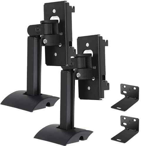 JAOGAUS Lot de 2 supports muraux pour haut-parleur Bose UB-20, UB-20 II, WB-50 II, Lifestyle Series et barre de son Bose 300/500/600/850/900/950/Soundtouch 300, noir