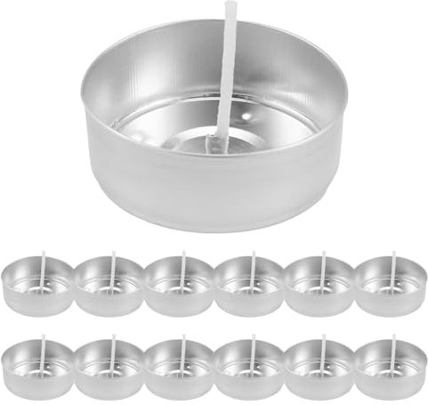 Kueohse 150 vasos de aluminio para velas de té, con 150 mechas de vela, velas vacías para amantes de las velas