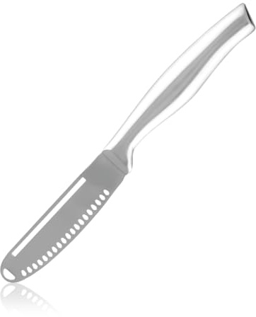 Lotsdonxia Simple Butter Curler & Spreader Knife, Stainless Steel Cutter for Smooth Spreading Curling (3 Ways) & Cheese Slicing, Kitchen Knives Tool Set