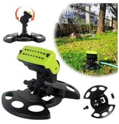 Irrigatori da giardino per prati,Spruzzatore automatico dell'acqua del prato,Sistema di irrigazione da giardino,Tubo di irrigazione rotante per ampia area Irrigatore oscillante per prato