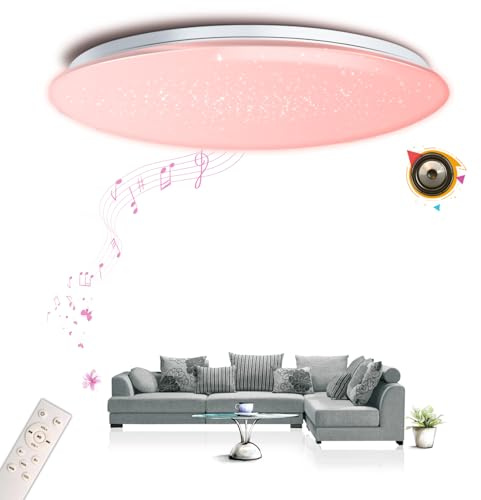 55W 50cm LED Deckenleuchte mit Bluetooth Lautsprecher*1 & RGB Musik Sync