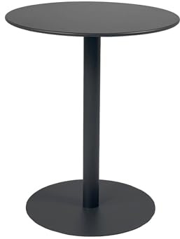 sweeek - Tavolo da giardino bistrot rotondo in acciaio a 2 posti antracite - Ø60 cm - Orea
