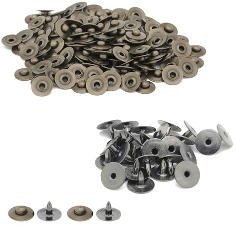 Event Decor Shop Rivetti in denim per jeans, rivetti per cappelli in ottone per riparazione abbigliamento, artigianato in pelle e artigianato fai da te, accessori alla moda, 7 mm, ottone antico, 500