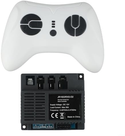 JR1922RXS-D2 12V Kinder Rutschauto Fernbedienung und Empfänger Kit für elektrische Spielzeugfahrzeuge - ABS + Metallkonstruktion, 2.4GHz Frequenzanpassung, inkl