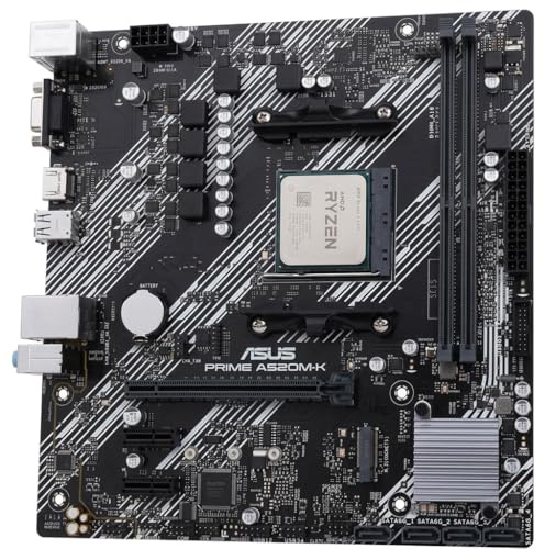 IONZ CPU Motherboard Bundle, AMD Ryzen 5 5500 with ASUS Prime A520M-K, Pre-Assembled and Tested, No RAM