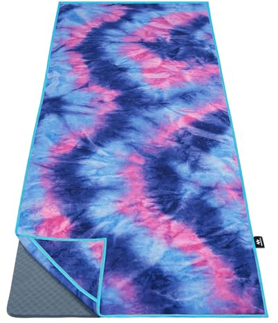 Ewedoos Yoga Mat Towel with Anchor Fit Corners Non Slip Towel for Hot Yoga, Pilates, Workout, Camping