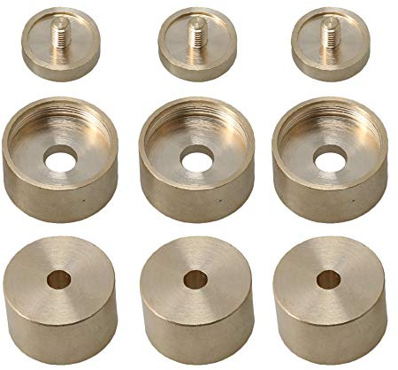 Yibuy Golden Ersatz Trompete Kappe Schraube Abdeckung Ventil Finger Knopf 3 Stück