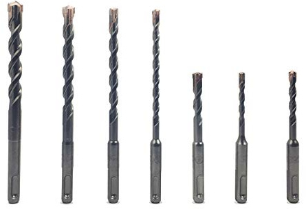 NORTOOLS SDS-Bohrerset, SDS Plus Schlagbohrer-Bohrerset für Beton, 7-teilig mit Kreuzkopf-Wolframkarbidspitze & PGM-Kennzeichnung für Mauerwerk, Beton, Granit 5/6/8 x 110 mm, 6/8/10/12 x 160 mm ﻿