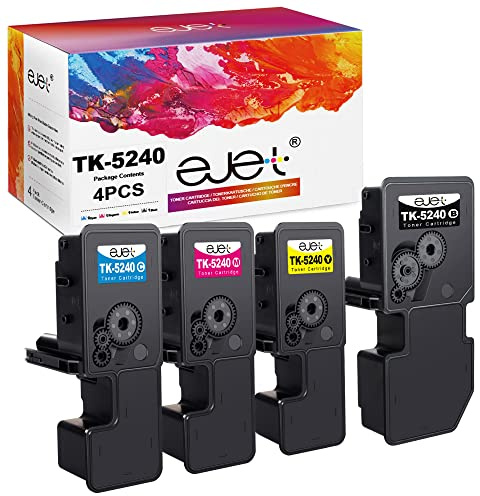 TK5240 TK-5240 Kompatibel für Kyocera TK-5240K TK-5240C TK-5240M TK-5240Y | 4er-Pack TK 5240 TK5240K TK5240CMY für Kyocera ECOSYS M5526cdw M5526cdn P5026cdw P5026cdn Toner (Schwarz Cyan Gelb Magenta)