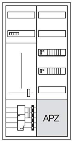 Hager Armoire complète ZB323T15W31 - Montage en saillie - Contenu : 1 pièce
