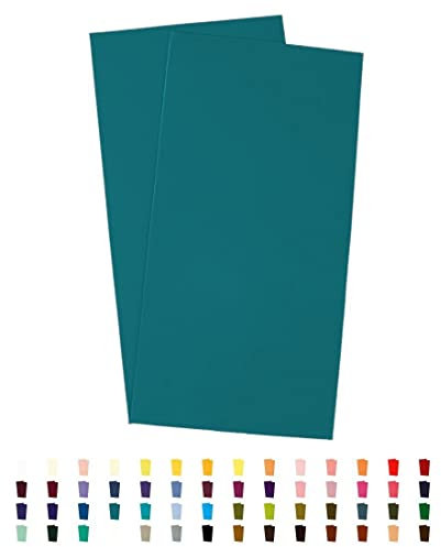 Sandras-Bastelladen 2er Set Kerzen Verzierwachsplatten - 200 x 100 x 0,5mm Türkis