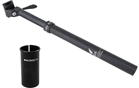 TKARN Aluminium MTB Sattelstütze 30.8 mm Schwarz Hydraulische Handsteuerung Rennrad Sattelstütze (410 mm)