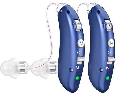 Apparecchi acustici ricaricabili per anziani con cancellazione del rumore e controllo del volume Amplificatori acustici digitali per adulti con perdita dell'udito Apparecchi acustici BTE amplificatori